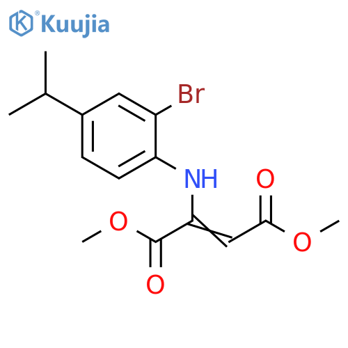2-Butenedioic acid, 2-[[2-bromo-4-(1-methylethyl)phenyl]amino]-,dimethyl ester structure