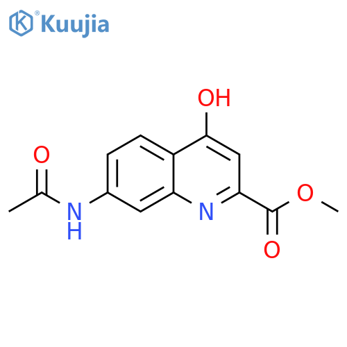 2-Quinolinecarboxylic acid, 7-(acetylamino)-4-hydroxy-, methyl ester structure