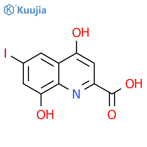 2-Quinolinecarboxylic acid, 4,8-dihydroxy-6-iodo- structure