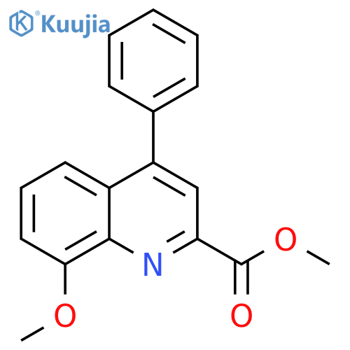 2-Quinolinecarboxylic acid, 8-methoxy-4-phenyl-, methyl ester structure