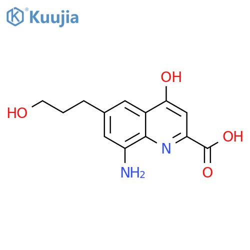 2-Quinolinecarboxylic acid, 8-amino-4-hydroxy-6-(3-hydroxypropyl)- structure