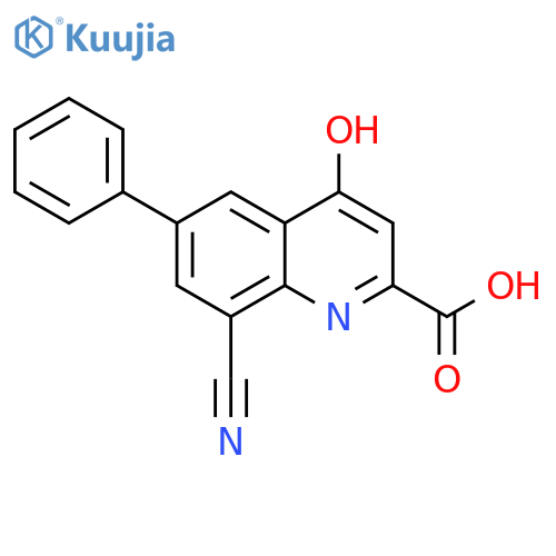 2-Quinolinecarboxylic acid, 8-cyano-4-hydroxy-6-phenyl- structure