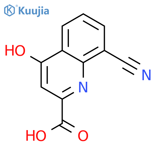 8-Cyano-4-oxo-1,4-dihydro-quinoline-2-carboxylic Acid structure