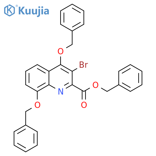 2-Quinolinecarboxylic acid, 3-bromo-4,8-bis(phenylmethoxy)-,phenylmethyl ester structure