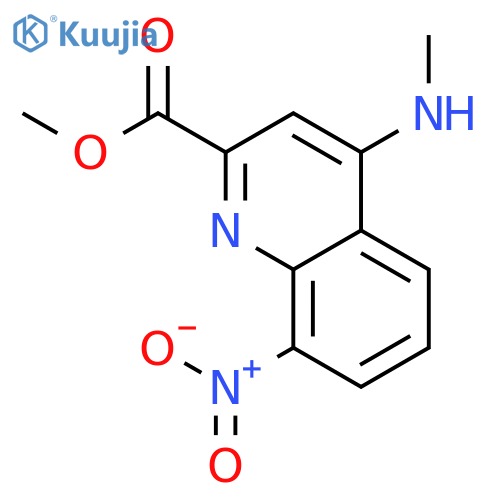 2-Quinolinecarboxylic acid, 4-(methylamino)-8-nitro-, methyl ester structure