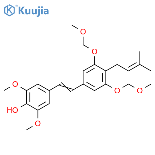 Phenol,4-[2-[3,5-bis(methoxymethoxy)-4-(3-methyl-2-butenyl)phenyl]ethenyl]-2,6-dimethoxy- structure