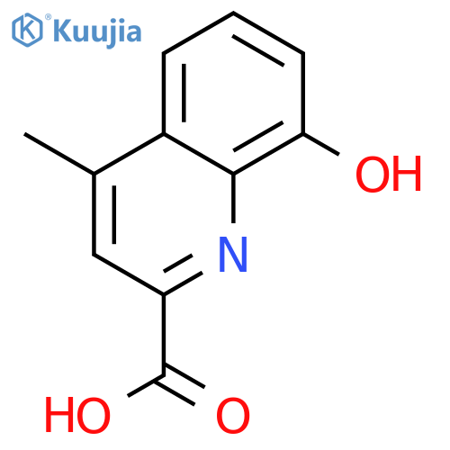 2-Quinolinecarboxylicacid,8-hydroxy-4-methyl-(9CI) structure