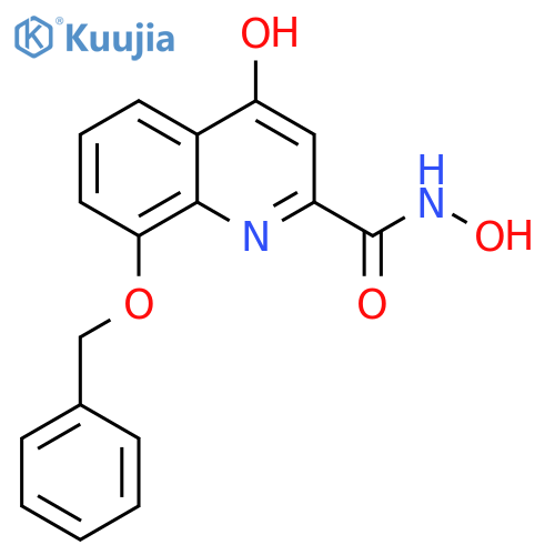 2-Quinolinecarboxamide, N,4-dihydroxy-8-(phenylmethoxy)- structure