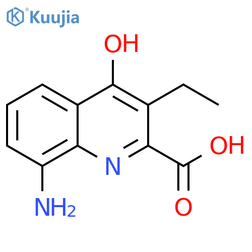 2-Quinolinecarboxylic acid, 8-amino-3-ethyl-4-hydroxy- structure