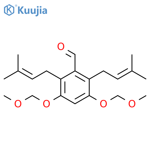 Benzaldehyde, 3,5-bis(methoxymethoxy)-2,6-bis(3-methyl-2-butenyl)- structure