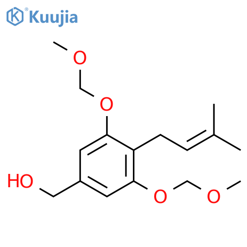 Benzenemethanol, 3,5-bis(methoxymethoxy)-4-(3-methyl-2-butenyl)- structure