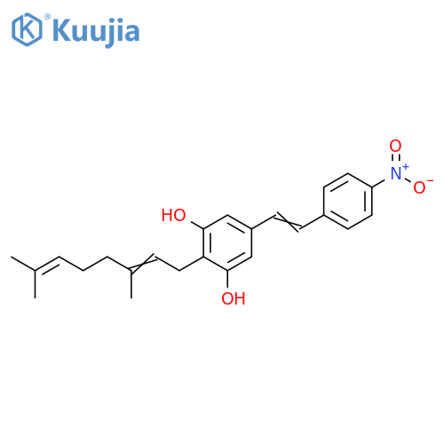 1,3-Benzenediol,2-(3,7-dimethyl-2,6-octadienyl)-5-[2-(4-nitrophenyl)ethenyl]- structure