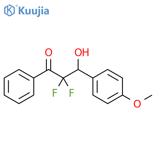 1-Propanone, 2,2-difluoro-3-hydroxy-3-(4-methoxyphenyl)-1-phenyl- structure