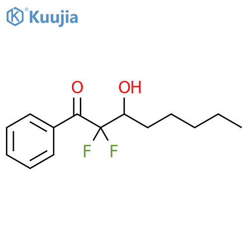 1-Octanone, 2,2-difluoro-3-hydroxy-1-phenyl- structure