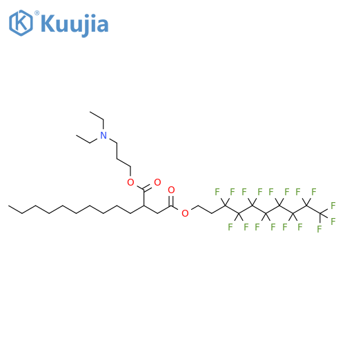 Butanedioic acid, decyl-, 1-[3-(diethylamino)propyl]4-(3,3,4,4,5,5,6,6,7,7,8,8,9,9,10,10,10-heptadecafluorodecyl) ester structure