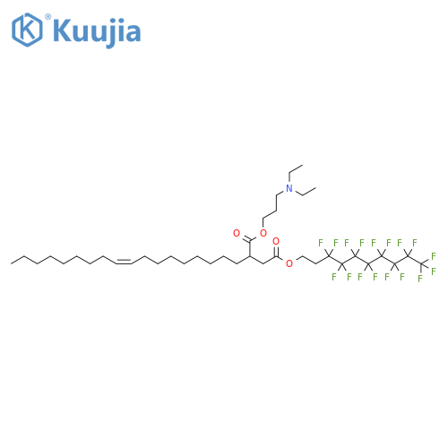 Butanedioic acid, (9Z)-9-octadecenyl-, 1-[3-(diethylamino)propyl]4-(3,3,4,4,5,5,6,6,7,7,8,8,9,9,10,10,10-heptadecafluorodecyl) ester structure