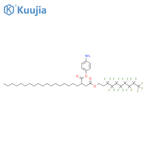Butanedioic acid, octadecyl-, 1-(4-aminophenyl)4-(3,3,4,4,5,5,6,6,7,7,8,8,9,9,10,10,10-heptadecafluorodecyl) ester structure