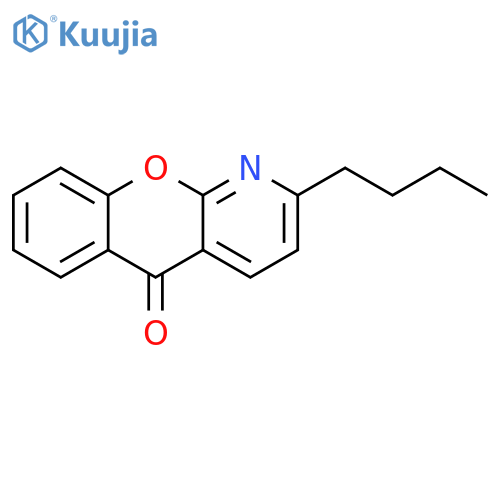 5H-[1]Benzopyrano[2,3-b]pyridin-5-one, 2-butyl- structure