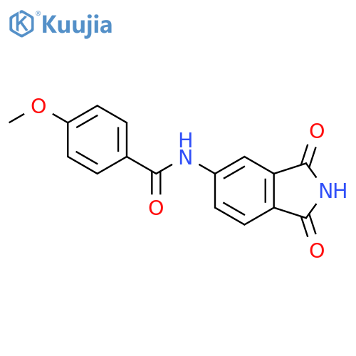 N-(1,3-dioxo-2,3-dihydro-1H-isoindol-5-yl)-4-methoxybenzamide structure