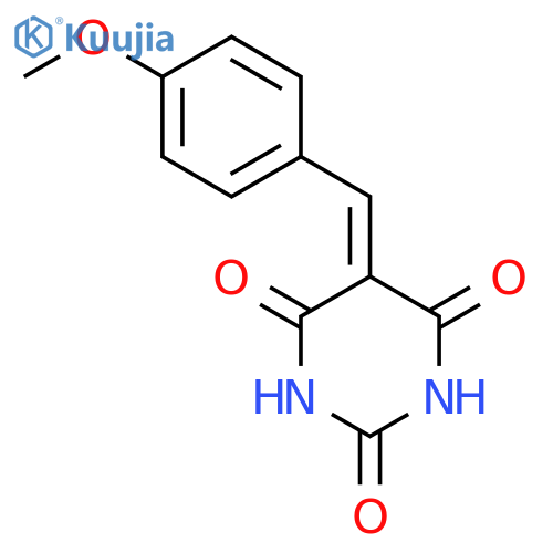 2,4,6(1H,3H,5H)-Pyrimidinetrione,5-[(4-methoxyphenyl)methylene]- structure