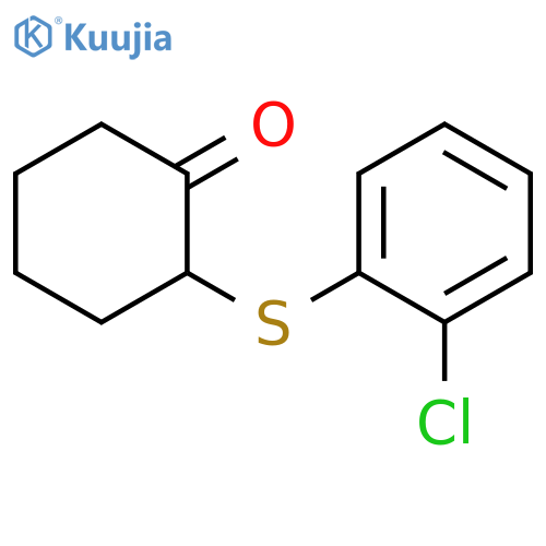 2-(2-Chlorophenyl)sulfanylcyclohexan-1-one structure