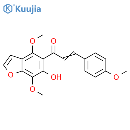 2-Propen-1-one, 1-(6-hydroxy-4,7-dimethoxy-5-benzofuranyl)-3-(4-methoxyphenyl)- structure