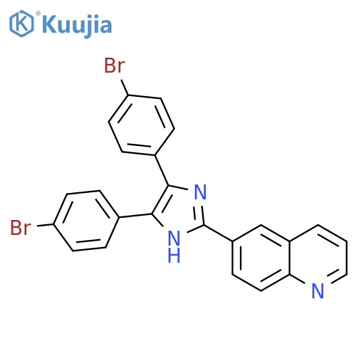 Quinoline, 6-[4,5-bis(4-bromophenyl)-1H-imidazol-2-yl]- structure