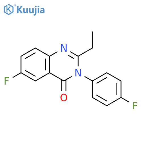 4(3H)-Quinazolinone, 2-ethyl-6-fluoro-3-(4-fluorophenyl)- structure