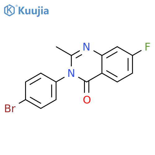 4(3H)-Quinazolinone, 3-(4-bromophenyl)-7-fluoro-2-methyl- structure