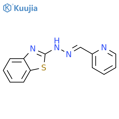 2-Pyridinecarboxaldehyde, 2-benzothiazolylhydrazone, (E)- structure