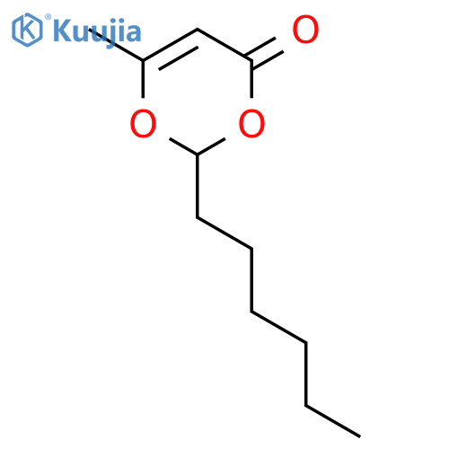4H-1,3-DIOXIN-4-ONE, 2-HEXYL-6-METHYL- structure