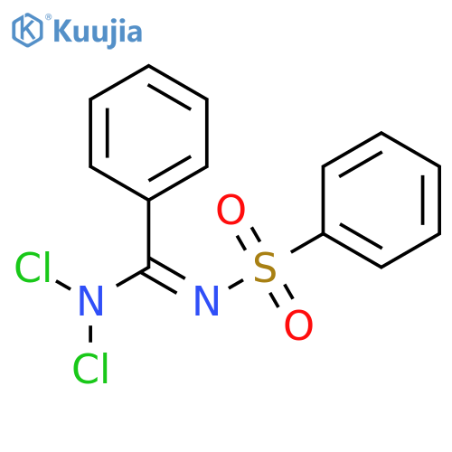 BENZENECARBOXIMIDAMIDE, N,N-DICHLORO-N'-(PHENYLSULFONYL)- structure