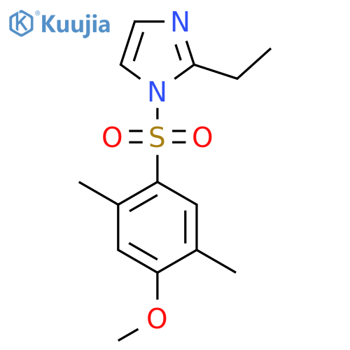 2-ethyl-1-(4-methoxy-2,5-dimethylbenzenesulfonyl)-1H-imidazole structure