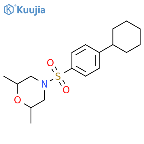 4-(4-cyclohexylbenzenesulfonyl)-2,6-dimethylmorpholine structure