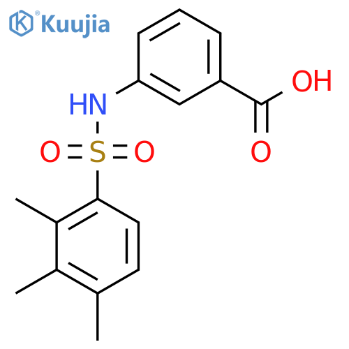 3-(2,3,4-trimethylbenzenesulfonamido)benzoic acid structure