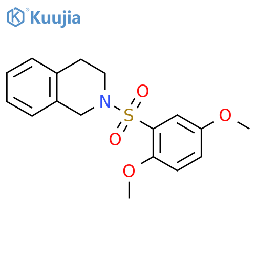 2-(2,5-dimethoxybenzenesulfonyl)-1,2,3,4-tetrahydroisoquinoline structure