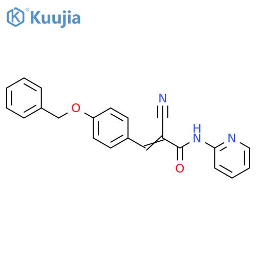 (2E)-3-4-(benzyloxy)phenyl-2-cyano-N-(pyridin-2-yl)prop-2-enamide structure