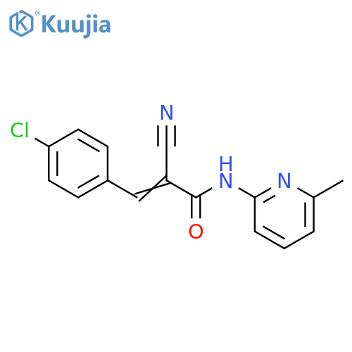 (2E)-3-(4-chlorophenyl)-2-cyano-N-(6-methylpyridin-2-yl)prop-2-enamide structure