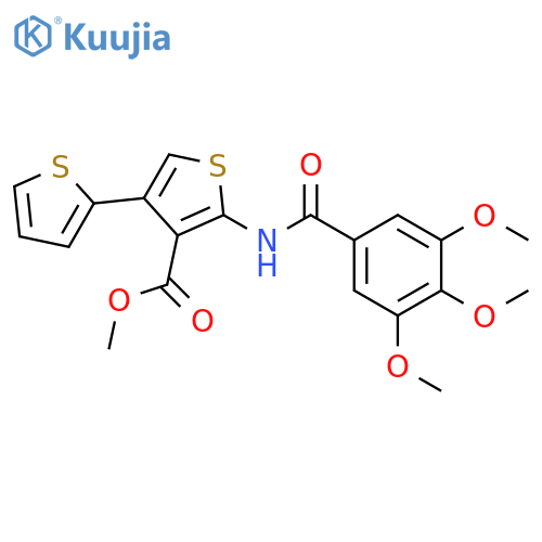 methyl 5'-(3,4,5-trimethoxybenzamido)-2,3'-bithiophene-4'-carboxylate structure
