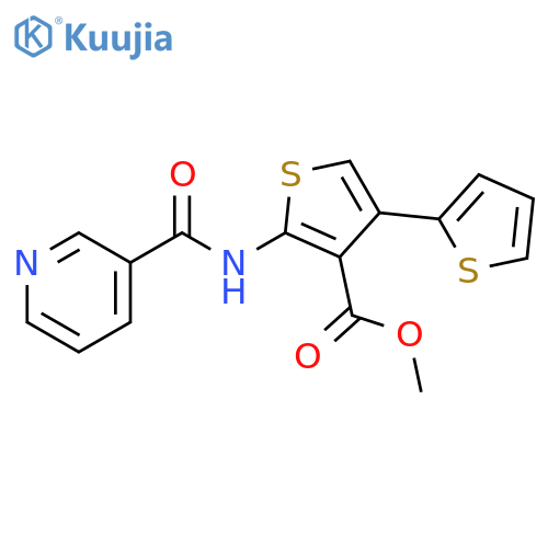 methyl 5'-(pyridine-3-amido)-2,3'-bithiophene-4'-carboxylate structure