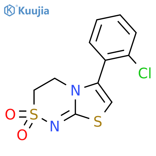 6-(2-chlorophenyl)-3H,4H-2lambda6-1,3thiazolo2,3-c1,2,4thiadiazine-2,2-dione structure