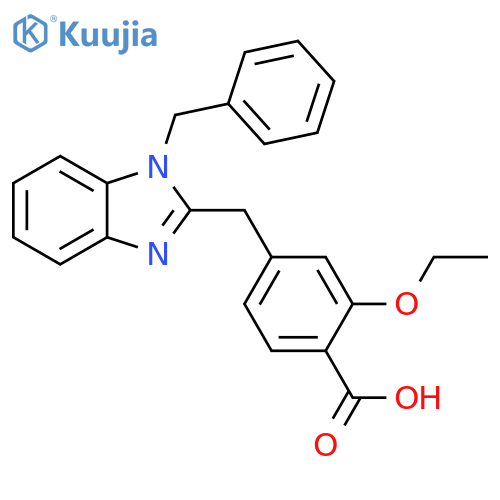 Benzoic acid,2-ethoxy-4-[[1-(phenylmethyl)-1H-benzimidazol-2-yl]methyl]- structure