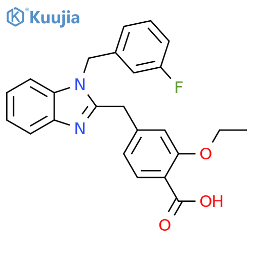 Benzoic acid,2-ethoxy-4-[[1-[(3-fluorophenyl)methyl]-1H-benzimidazol-2-yl]methyl]- structure