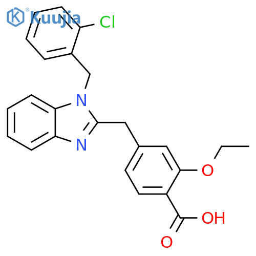 Benzoic acid,4-[[1-[(2-chlorophenyl)methyl]-1H-benzimidazol-2-yl]methyl]-2-ethoxy- structure