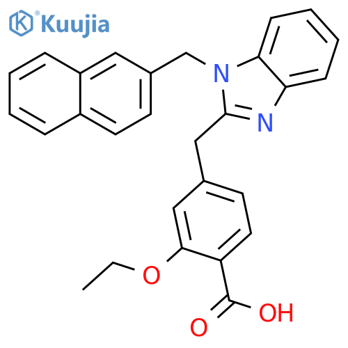 Benzoic acid,2-ethoxy-4-[[1-(2-naphthalenylmethyl)-1H-benzimidazol-2-yl]methyl]- structure