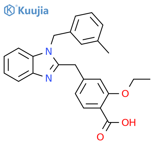 Benzoic acid,2-ethoxy-4-[[1-[(3-methylphenyl)methyl]-1H-benzimidazol-2-yl]methyl]- structure