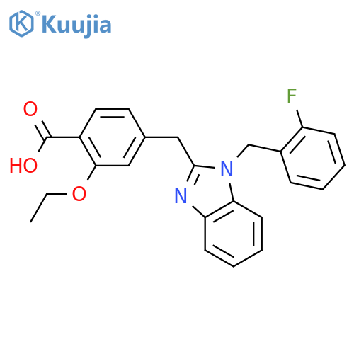 Benzoic acid,2-ethoxy-4-[[1-[(2-fluorophenyl)methyl]-1H-benzimidazol-2-yl]methyl]- structure