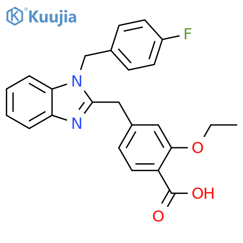 Benzoic acid,2-ethoxy-4-[[1-[(4-fluorophenyl)methyl]-1H-benzimidazol-2-yl]methyl]- structure