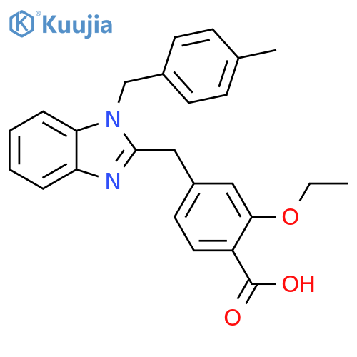 Benzoic acid,2-ethoxy-4-[[1-[(4-methylphenyl)methyl]-1H-benzimidazol-2-yl]methyl]- structure