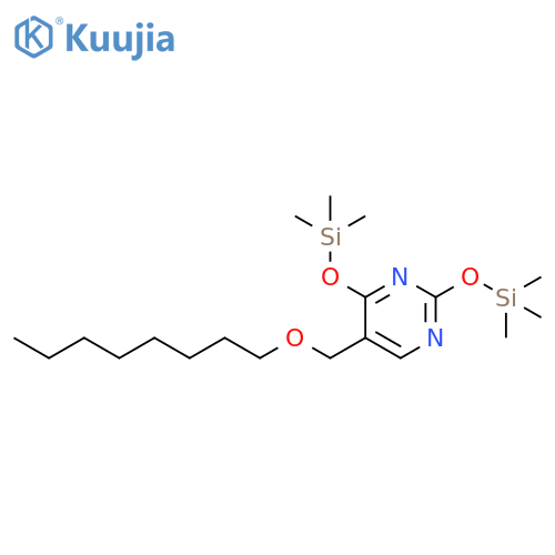 Pyrimidine, 5-[(octyloxy)methyl]-2,4-bis[(trimethylsilyl)oxy]- structure